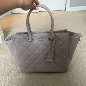 Kate Spade Gray/Purple Quilted Purse